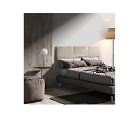 Cabecero de polipiel Monaco 148X123cm Cama de 135cm color blanco - Conforama