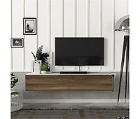 Mueble TV suspendido Lapinlahti Aglomerado 180x32x30 cm roble rústico  [en.casa]