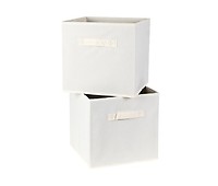 Cajas de almacenaje 10 uds tela no tejida blanco 28x28x28 cm