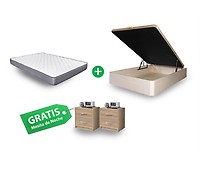 Cama Canapé Abatible + Colchon enrollado de 135Cm - Conforama