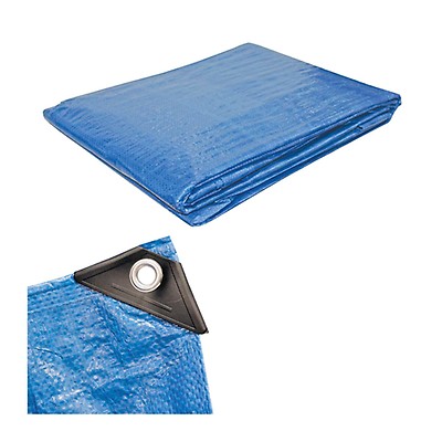 Lona De Cubierta 6x10 Metros (60m2) Azul - Impermeable Y Reforzada Para Jardín, Construcción O Camping