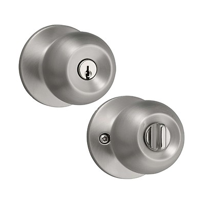 Cerrojo Doble Cilindro Cromo Satinado De 1 Pulgada Para Puerta