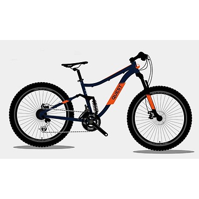 Bicicleta De Acero 26 Pulgadas Para Adulto Con Suspensión Y
