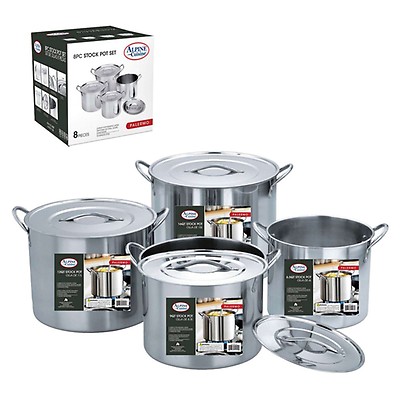 Set De Olla A Presión 7L + Batería De Cocina 8 Piezas SIP - Acero Inoxidable, Para Inducción