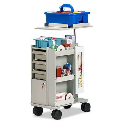 Ideal Stainless Steel Utility Cart, 3 Shelf with Drawer #MC21D