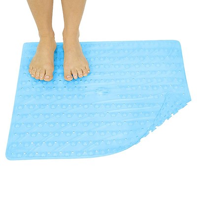 Vive 26 Oval Bath Mat Blue