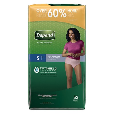 Depend Silhouette Incontinence Briefs For Women - Maximum Absorbency,  51413, 51412, 50981