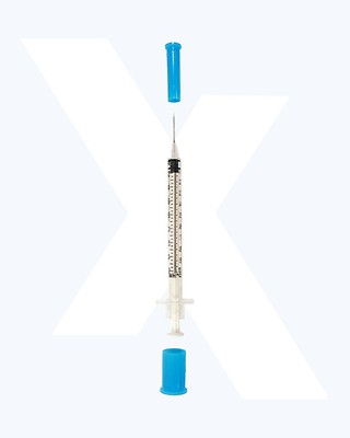 Exel SKU #26043 - TB Tuberculin Syringes with Luer Slip - 1 Case