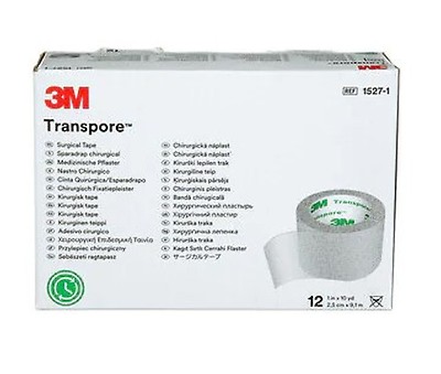 Transpore White Medical Tape Water Resistant Plastic 2 Inch X 10 Yard White  NonSterile, 1534-2; - ONE ROLL