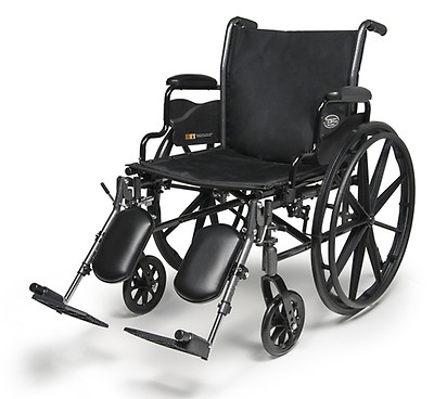 Drive Medical Viper Plus Lightweight Reclining Wheelchair w Leg rest and  Flip Back Desk Arms 14 Seat Black