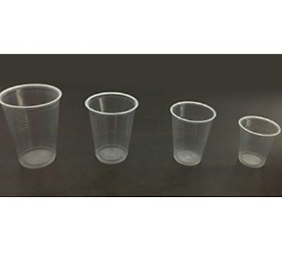 Graduated Disposable Cold Plastic Drinking Cups, Translucent