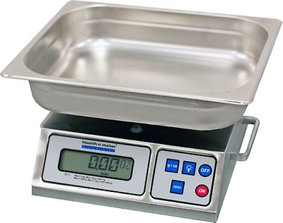 Health O Meter 599KL Digital Scale, Waist High, 600 lbs. Capacity, 14-1/4  x 14-1/4 x 2-5/8 Platform