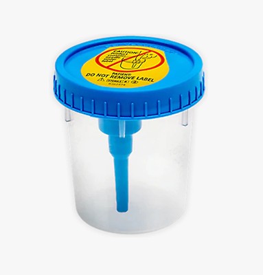 Globe Scientific Specimen Container, 4oz, with 1/4-Turn Green Screwcap and Tri-Lingual ID Label, Sterile, PP, Individually Wrapped, Graduated