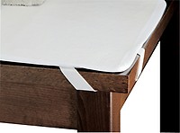 Protège-table imperméable rectangulaire blanc plastique - 162880