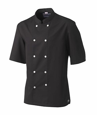 Veste de cuisine homme manche courte noir T1 Blake Molinel 257703