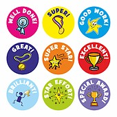 Reward Stickers for Kids by WEfun,4900 Multi Color Incentive Stickers for Teachers Classroom and School Bulk Use
