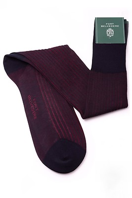 Shadow Stripe Ribbed Socks Dark Green and Purple Fil d'Ecosse Cotton - Fort  Belvedere