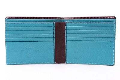 FIREHEAD BLUE WALLET WITH 6 CARD SLOTS – Luxury Leather Goods