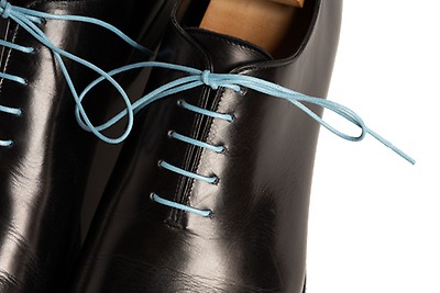 Black Shoelaces Round - Waxed Cotton Dress Shoe Laces Luxury by Fort Belvedere