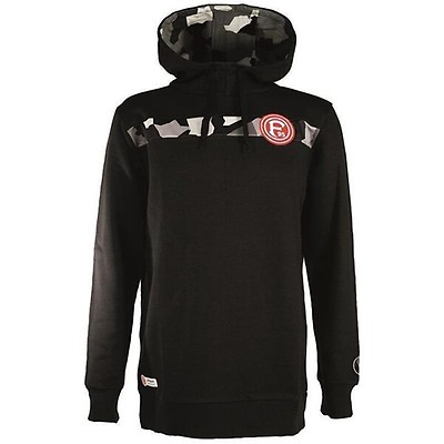 uhlsport Fortuna Düsseldorf Hoodie 2021 Herren schwarz FORTUNA DÜSSELDORF KAPUZEN Pullover Sweatshirt Herren Grau