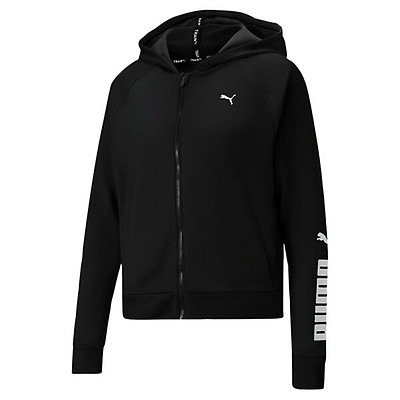 Puma Fit Woven Fashion Jacke Damen - schwarz/weiß | Trainingsjacken