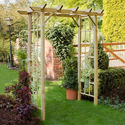 Forest Classic Wooden Garden Arch 7 X6, How To Build A Simple Wooden Garden Arch