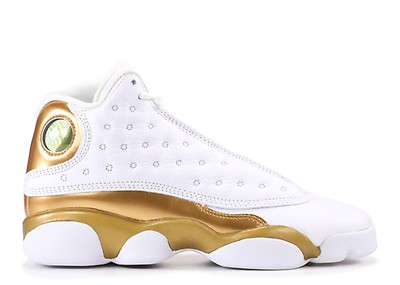 retro 13 white and gold