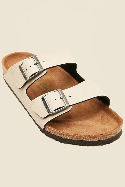 birkenstock arizona pull up stone vegan