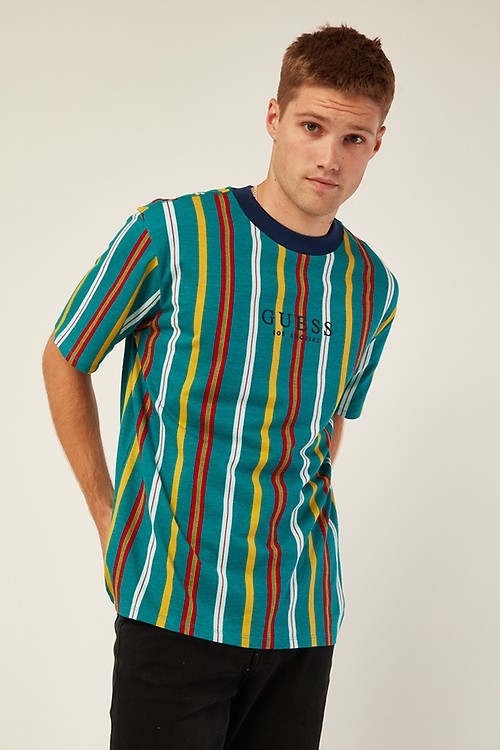 guess go walden striped tee