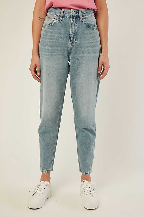 tommy jeans high rise tapered tj silver lt