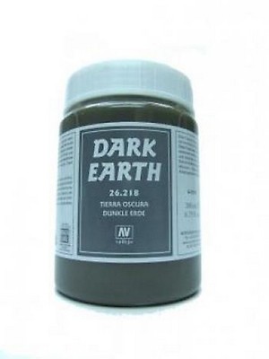 Vallejo Texture Paint, Dark Earth, 200 ml