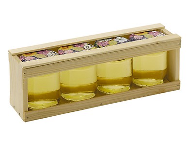 Emballage coffret cadeau pour 1 pot de miel et deux cosmétiques au choix -  Peau de miel