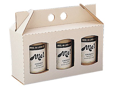 Caisse carton pour 6 pots en verre - EDC Transmouss