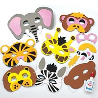 Deluxebase Wild Faces Gesichtsmasken Aus Schaumstoff – 10 Tiermotive Für Rollenspiele & Partys
