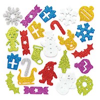 Baker Ross 100 Glitzer-Engel-Sticker Aus Moosgummi – Für Basteln, Scrapbooking & Kinder-Deko
