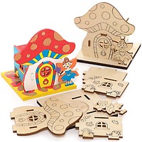 Baker Ross Spukhaus-Modellbausatz Aus Holz (3 Stück) – Teelichthalter Zum Basteln & Dekorieren Für Kinder