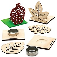 Baker Ross Spukhaus-Modellbausatz Aus Holz (3 Stück) – Teelichthalter Zum Basteln & Dekorieren Für Kinder