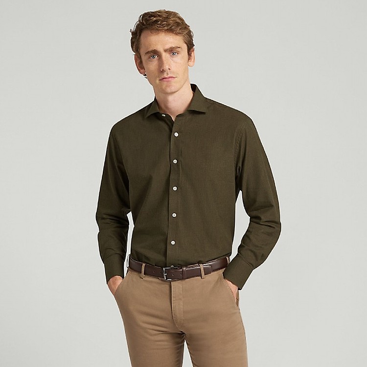 Dark green clearance casual shirt