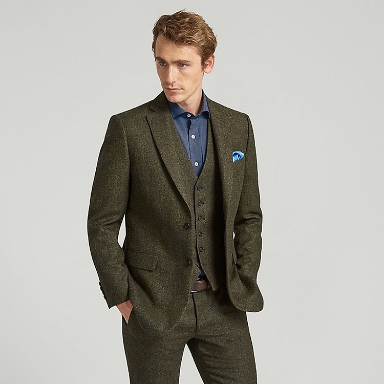 Dark green deals tweed jacket