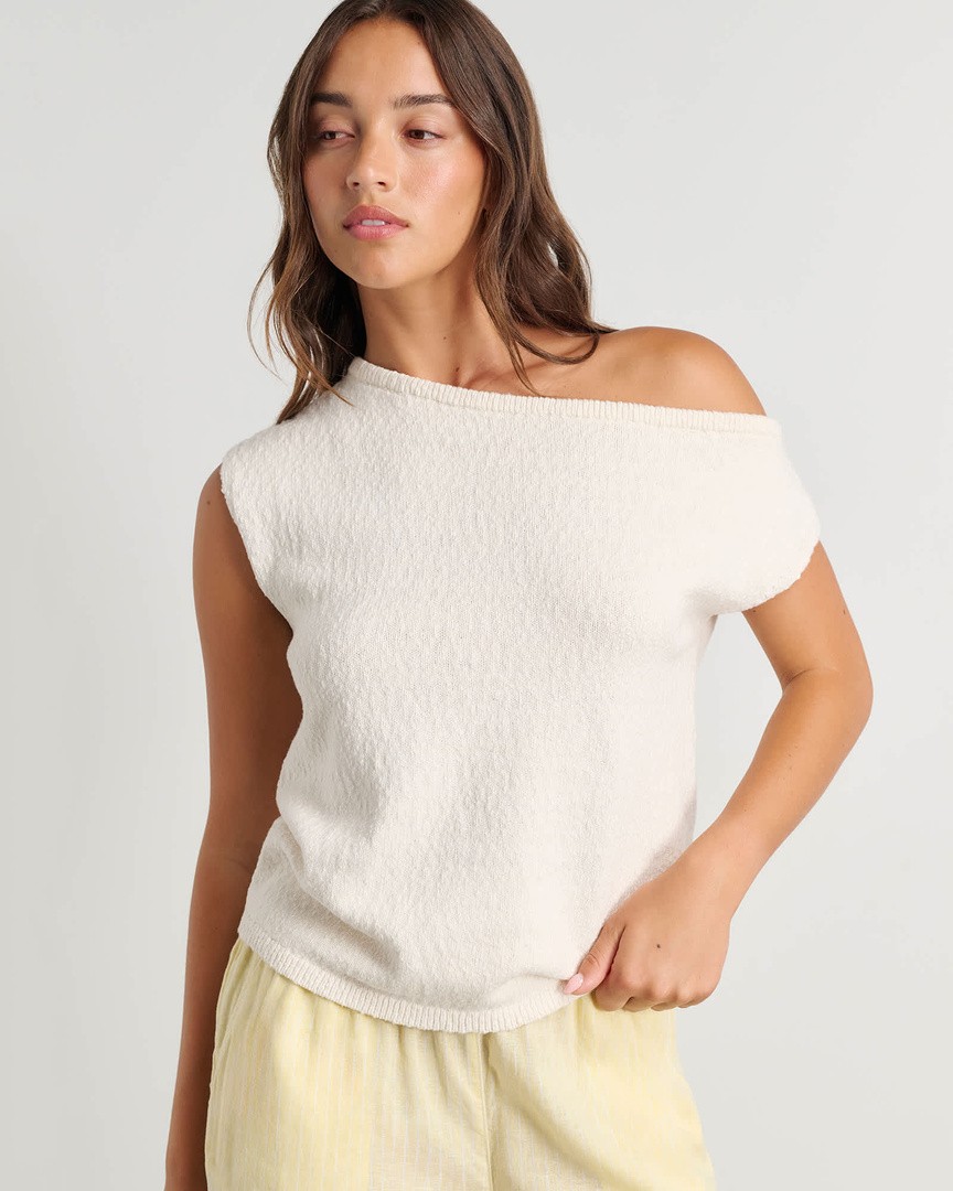 Arden Off Shoulder Knit in Pale Sun | JAG