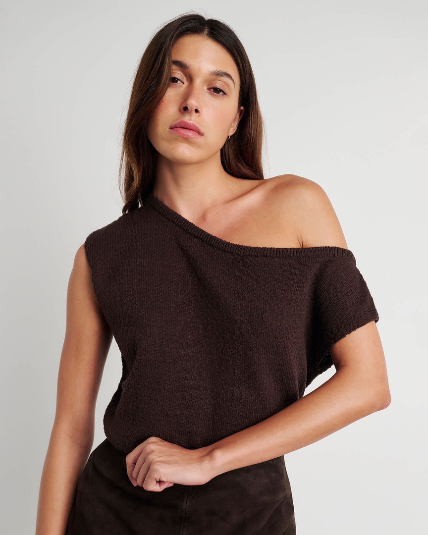 Arden Off Shoulder Knit in Milk | JAG Arden Off Shoulder Knit in Milk | JAG