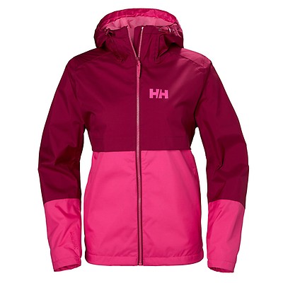 Helly-Hansen womens Bray Lightweight Hooded Waterproof Windproof Breathable Print Shell Rain Coat Jacket 