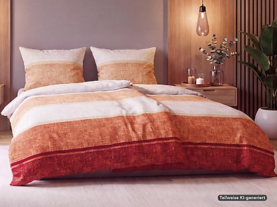 em-es-te Uni Satin Bettwäsche | 200x200cm | Anthrazit/Creme