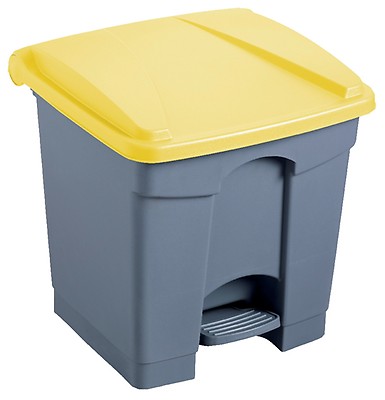 Wertstoffsammelbox aus Kunststoff 20 Liter Deckelfarbe braun von HELIT 