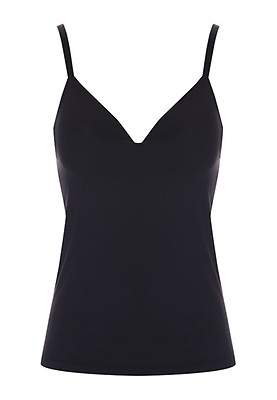 Commando Women's Minimalist Cami Bodysuit With Shelf Bra - Seamless Microfiber, Adjustable Straps