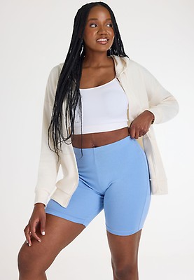 Plus size white cycling shorts online