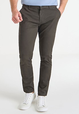 Mens Grey Slim Chino Trousers Peacocks