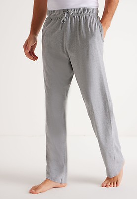 Mens 2pk Navy Grey Plain Jersey Pyjama Bottoms Peacocks