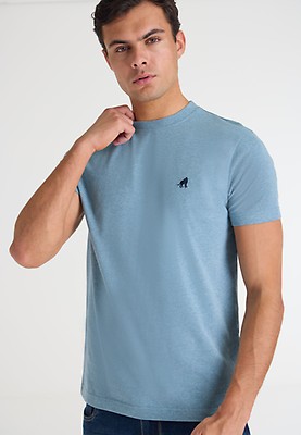 Plain blue t shirt mens best sale