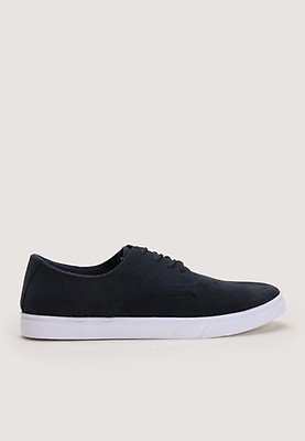 Mens Sand Lace Up Microfibre Trainers Peacocks